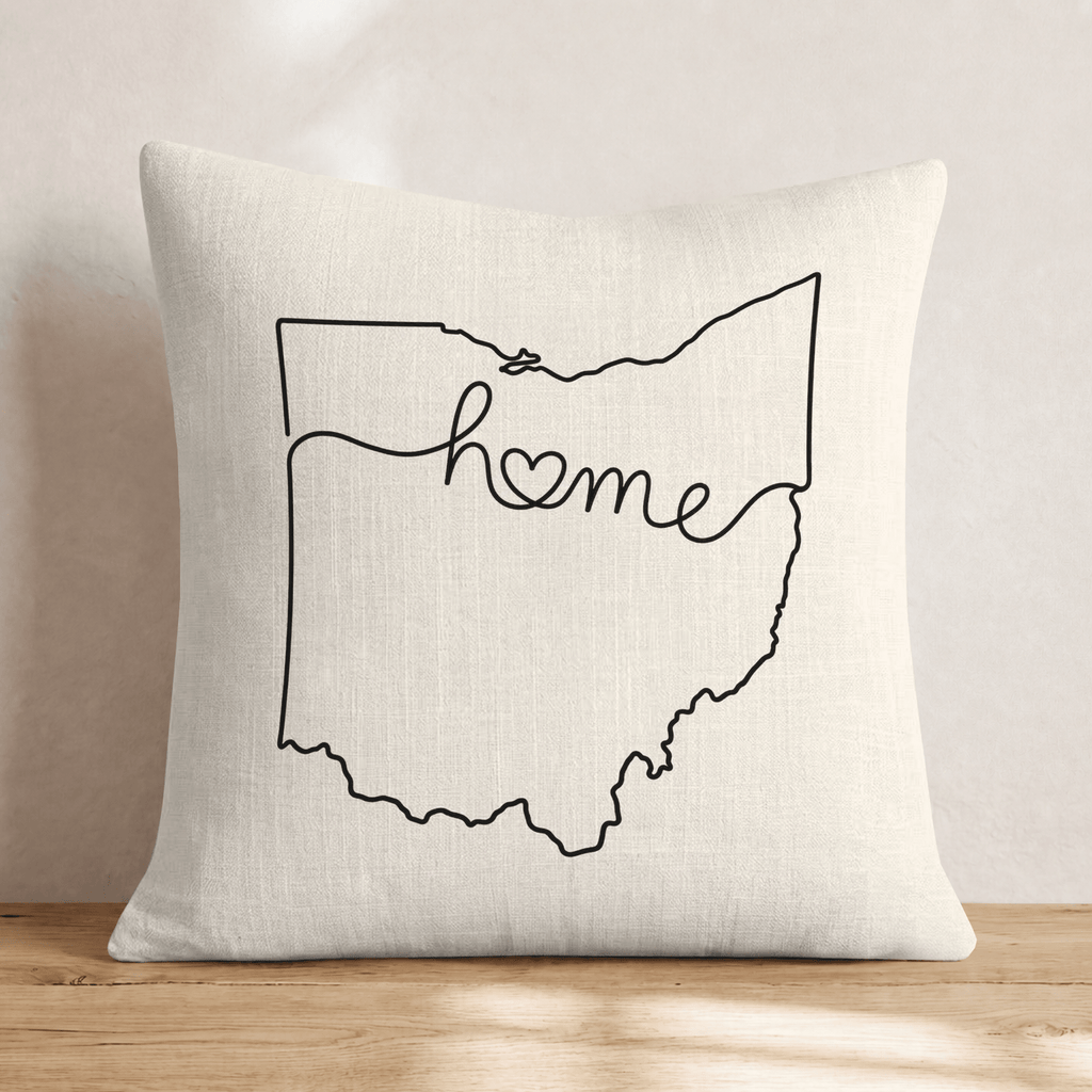 Ohio Home Throw Pillow - Hillcroft Home