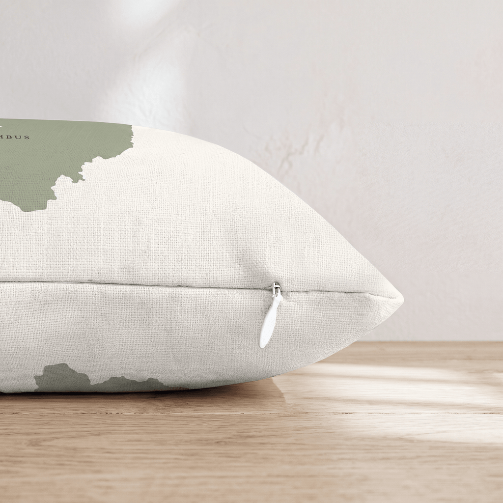 Ohio State Capital Throw Pillow - Hillcroft Home