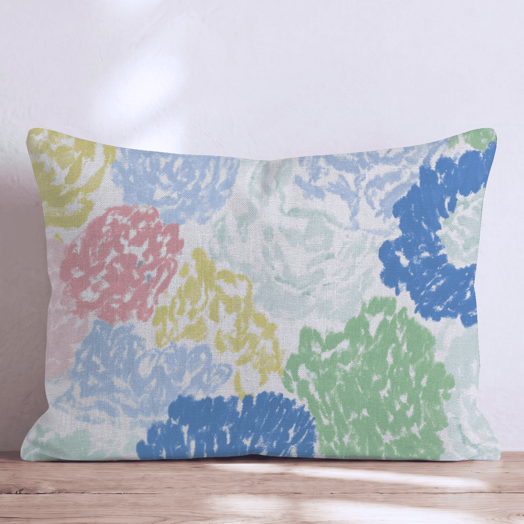 Oil Pastel Florals Throw Pillow - Hillcroft Home