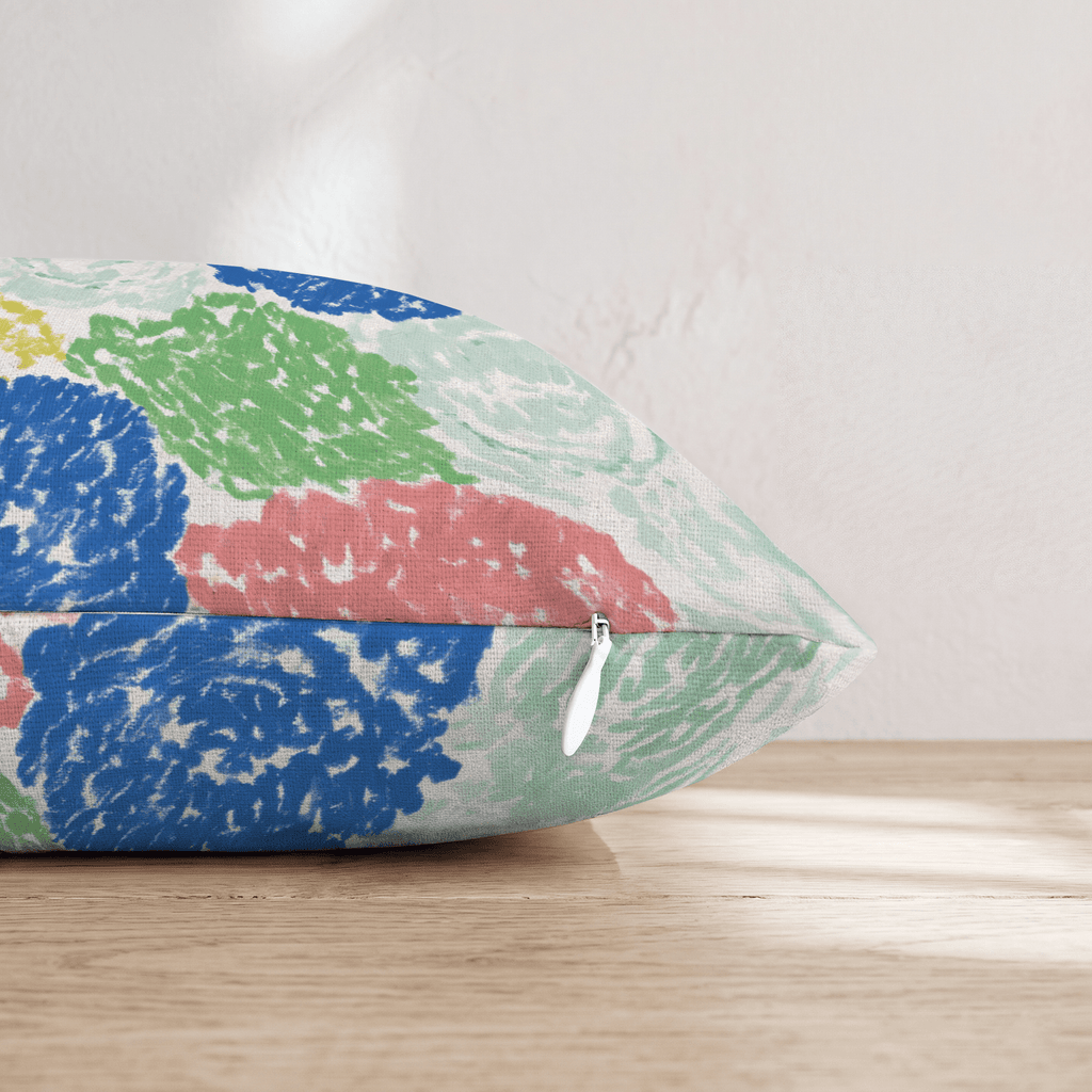 Oil Pastel Florals Throw Pillow - Hillcroft Home