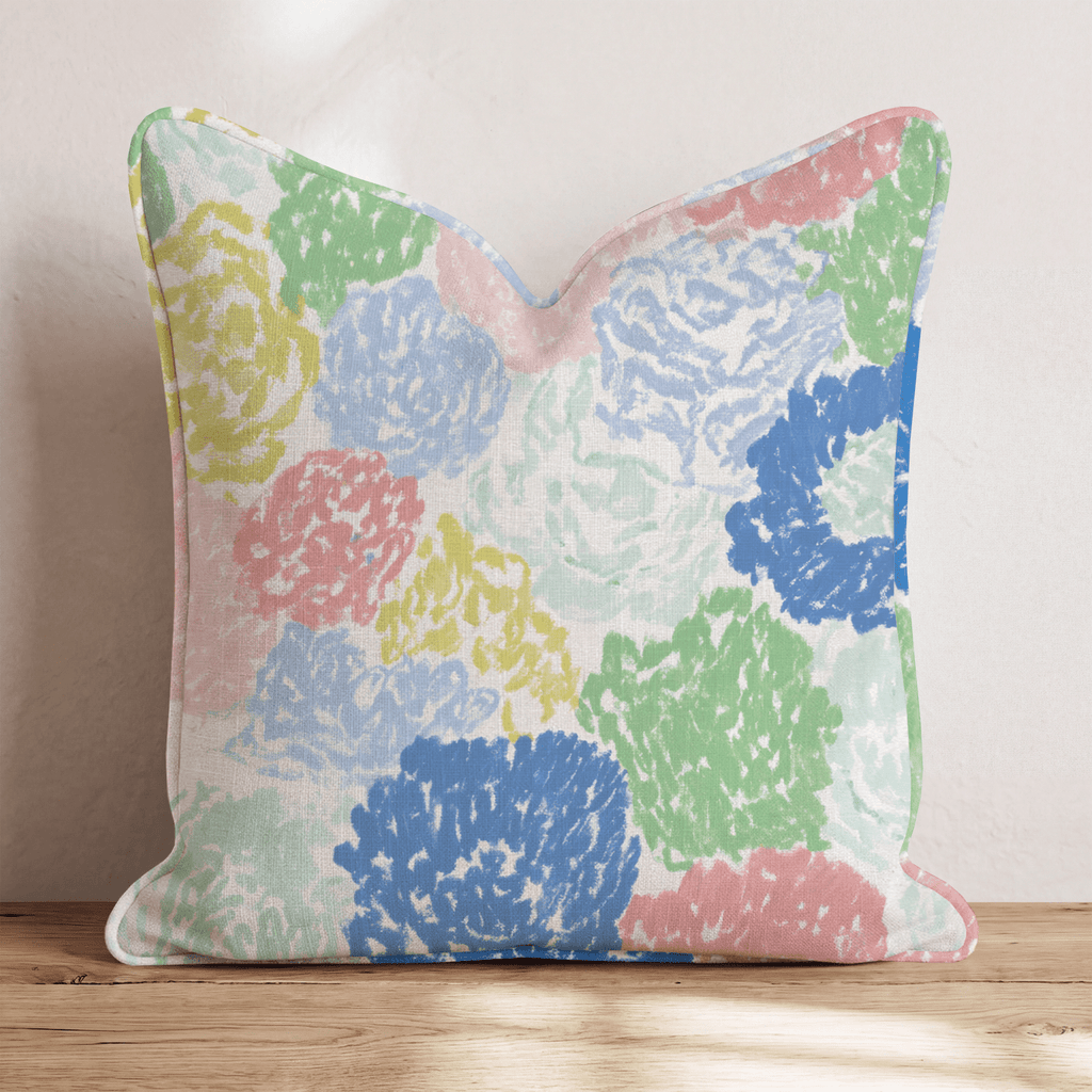 Oil Pastel Florals Throw Pillow - Hillcroft Home