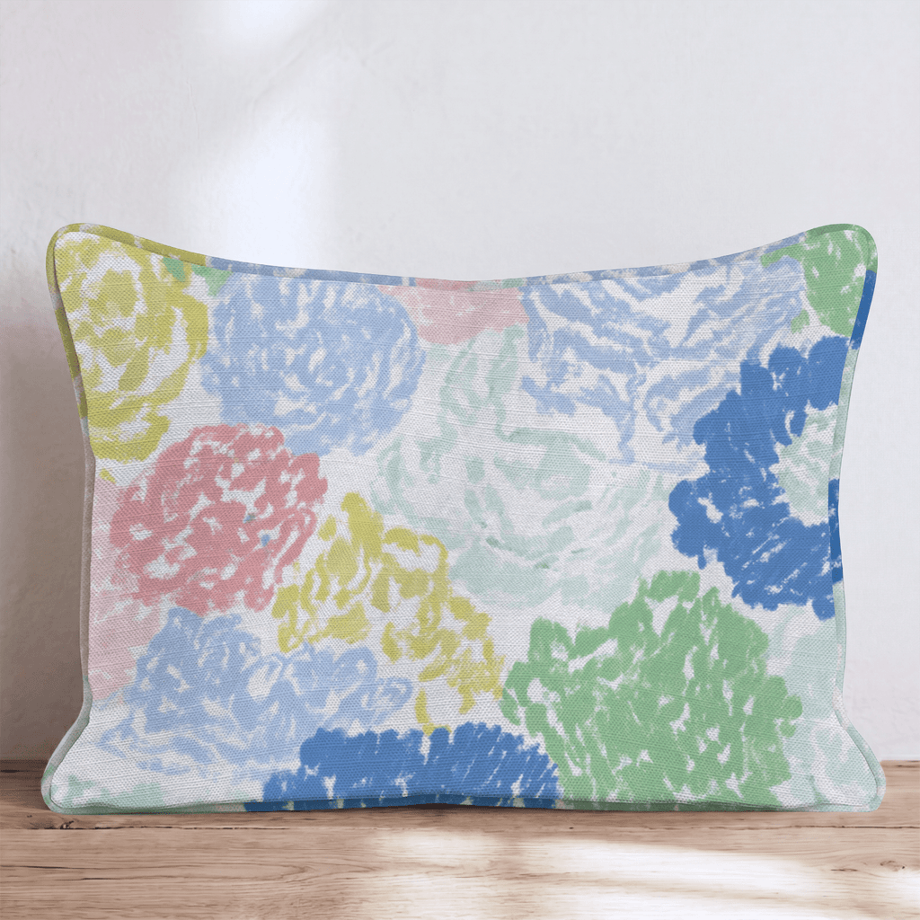 Oil Pastel Florals Throw Pillow - Hillcroft Home