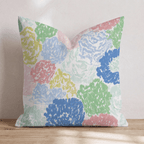 Oil Pastel Florals Throw Pillow - Hillcroft Home