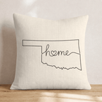 Oklahoma Home Throw Pillow - Hillcroft Home