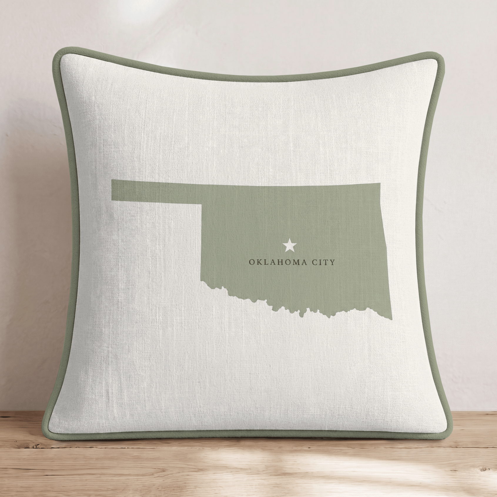 Oklahoma State Capital Throw Pillow - Hillcroft Home