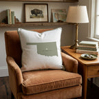 Oklahoma State Capital Throw Pillow - Hillcroft Home