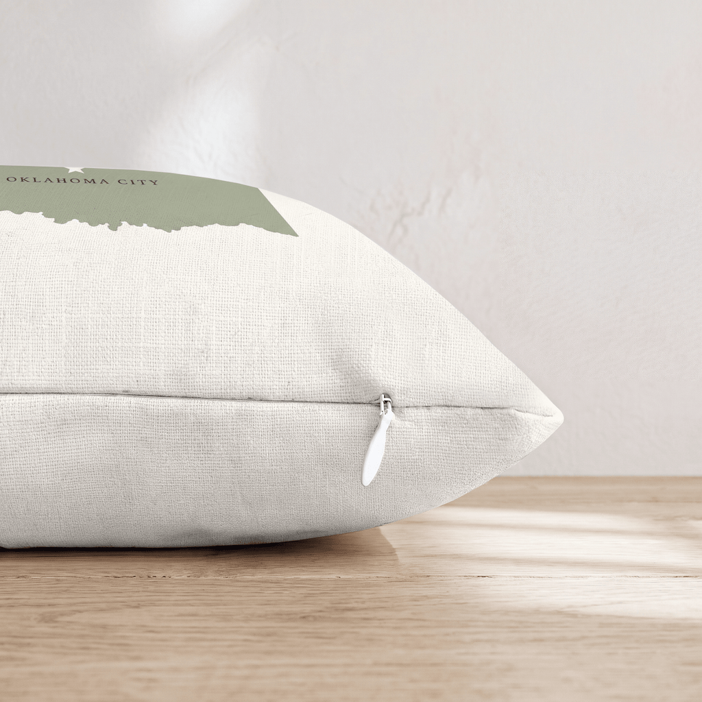 Oklahoma State Capital Throw Pillow - Hillcroft Home