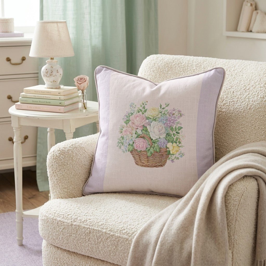 Old Basket Throw Pillow - Hillcroft Home