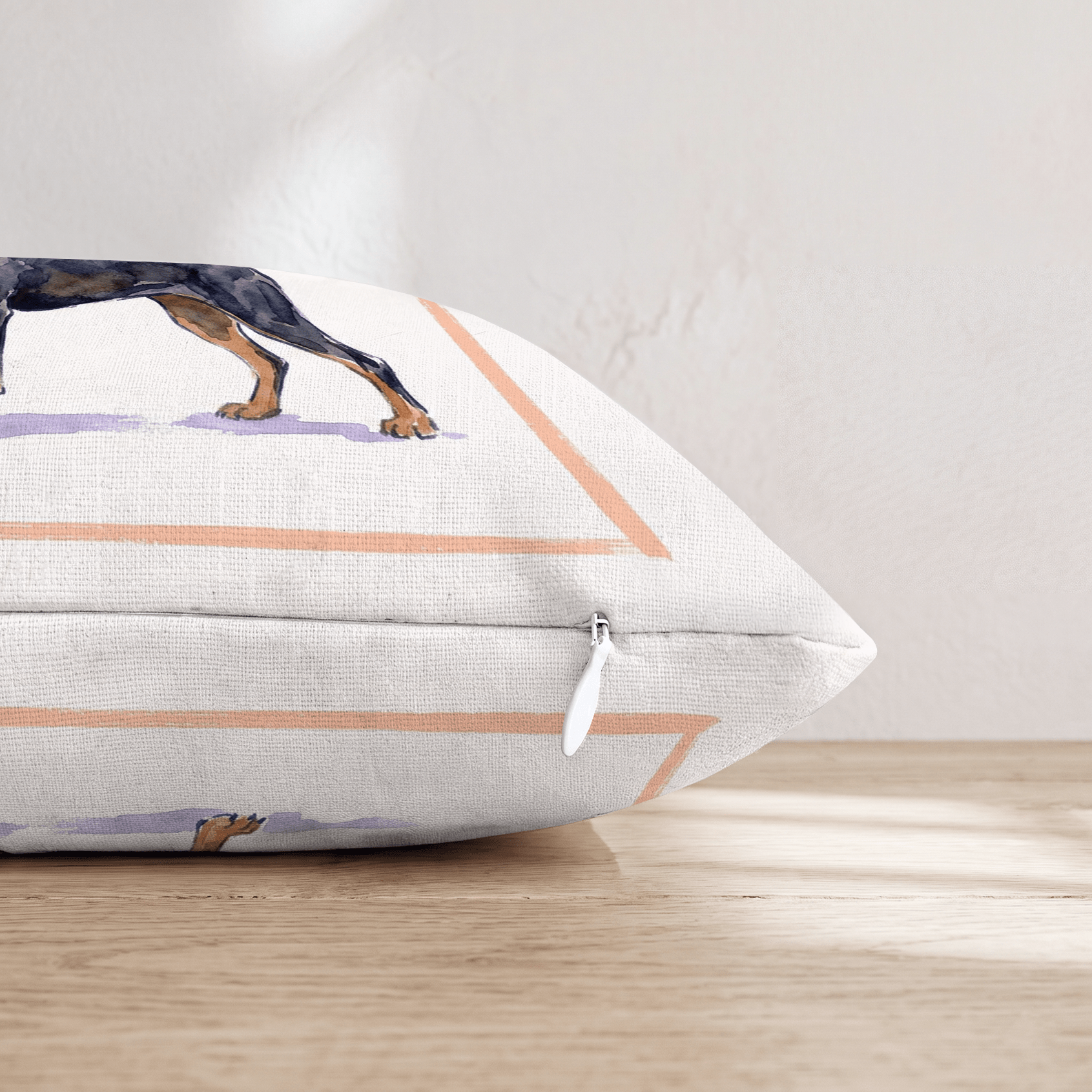 Old Fashion Doberman Throw Pillow - Hillcroft Home