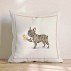 Old Fashion French Bulldog Throw Pillow - Hillcroft Home
