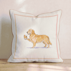 Old Fashion Golden Retriever Throw Pillow - Hillcroft Home