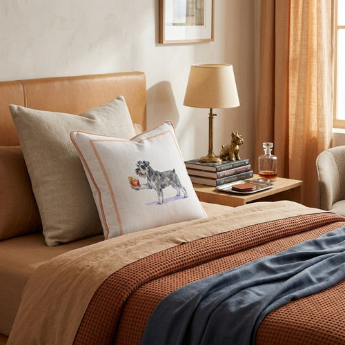 Old Fashion Miniature Schnauzer Throw Pillow - Hillcroft Home