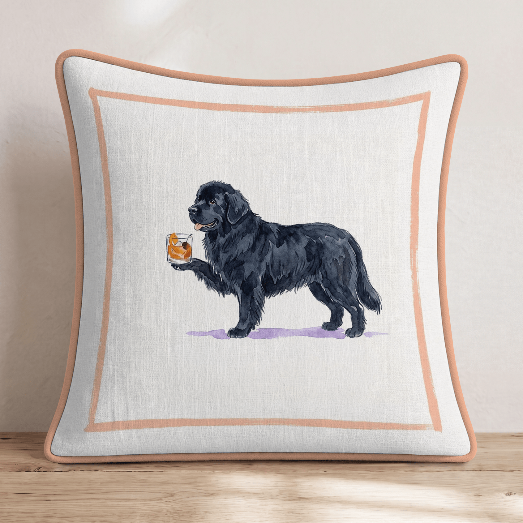 Old Fashion Newfoundland Throw Pillow - Hillcroft Home