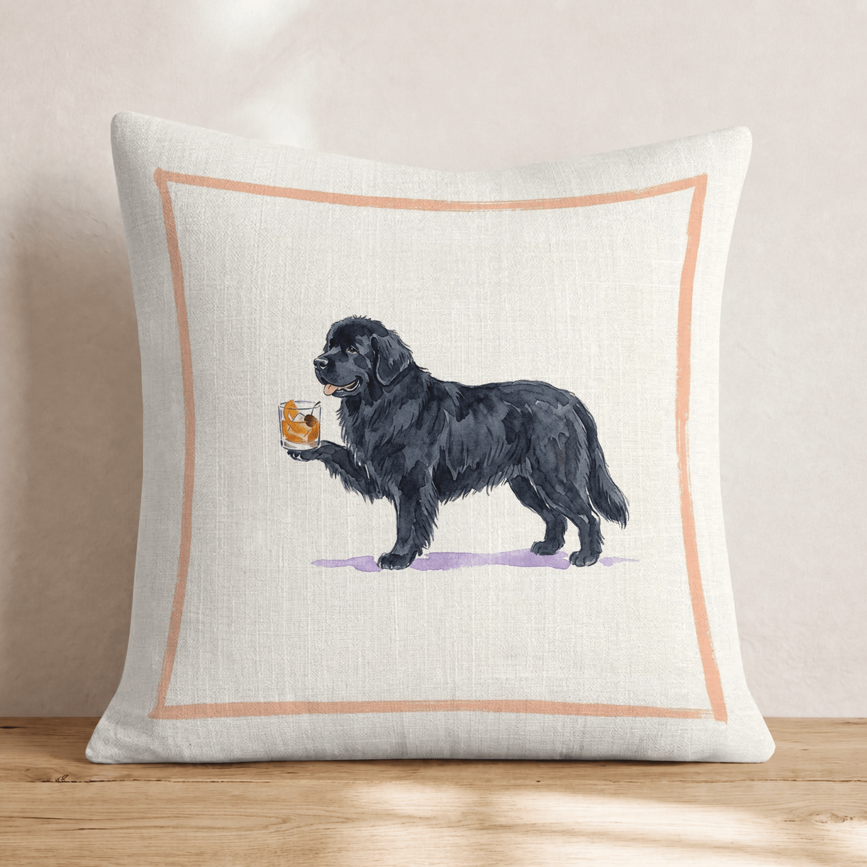 Old Fashion Newfoundland Throw Pillow - Hillcroft Home