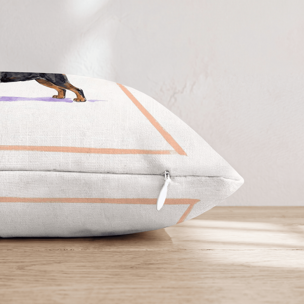 Old Fashion Rottweiler Throw Pillow - Hillcroft Home