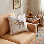 Old Fashioned Australian Shepherd Throw Pillow - Hillcroft Home