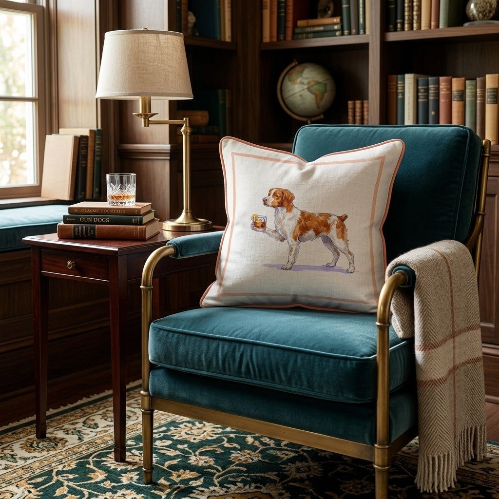 Old Fashioned Brittany Throw Pillow - Hillcroft Home