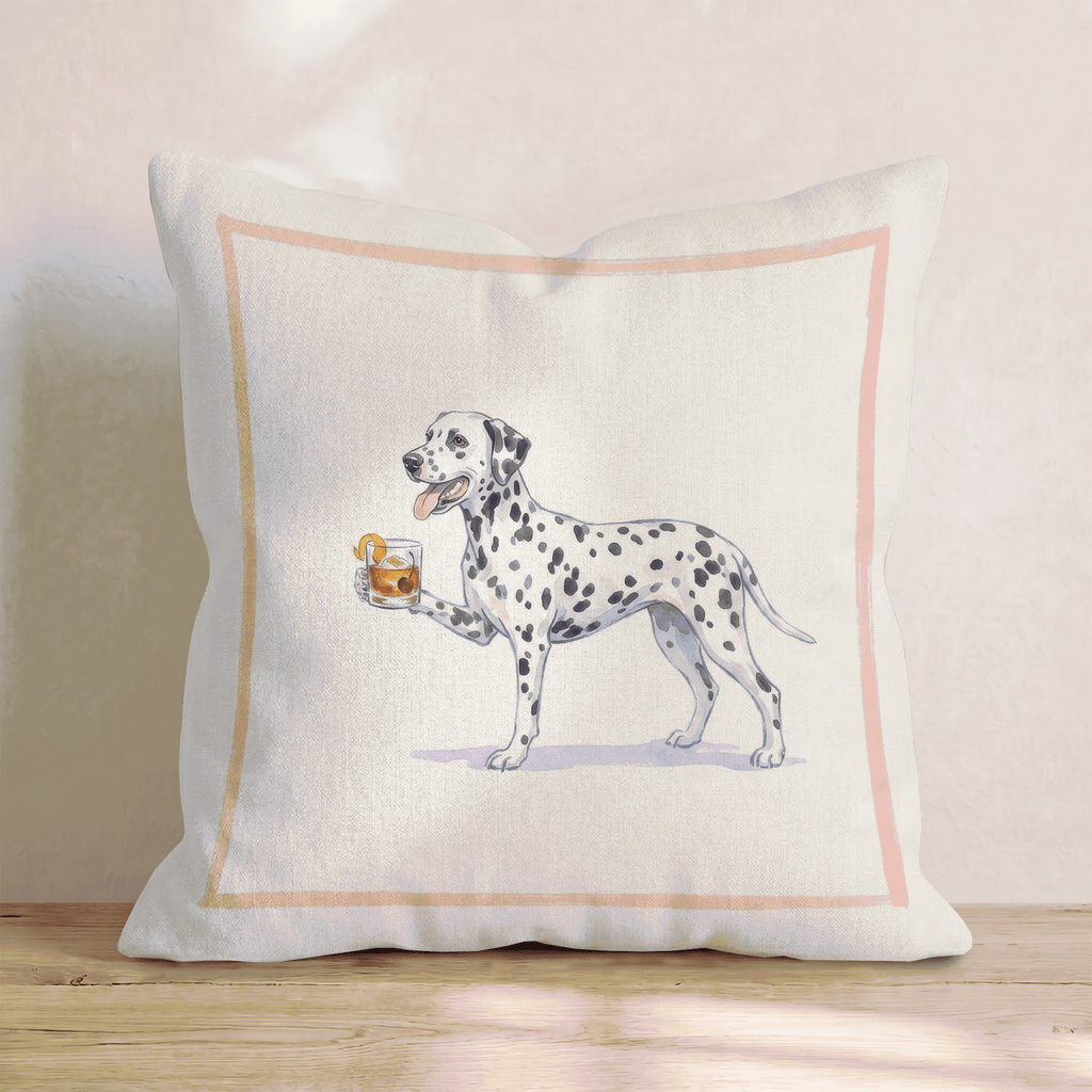 Old Fashioned Dalmatian Throw Pillow - Hillcroft Home