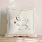 Old Fashioned Maltese Throw Pillow - Hillcroft Home