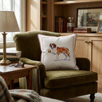 Old Fashioned Saint Bernard Throw Pillow - Hillcroft Home