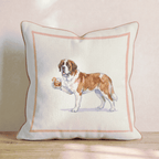 Old Fashioned Saint Bernard Throw Pillow - Hillcroft Home