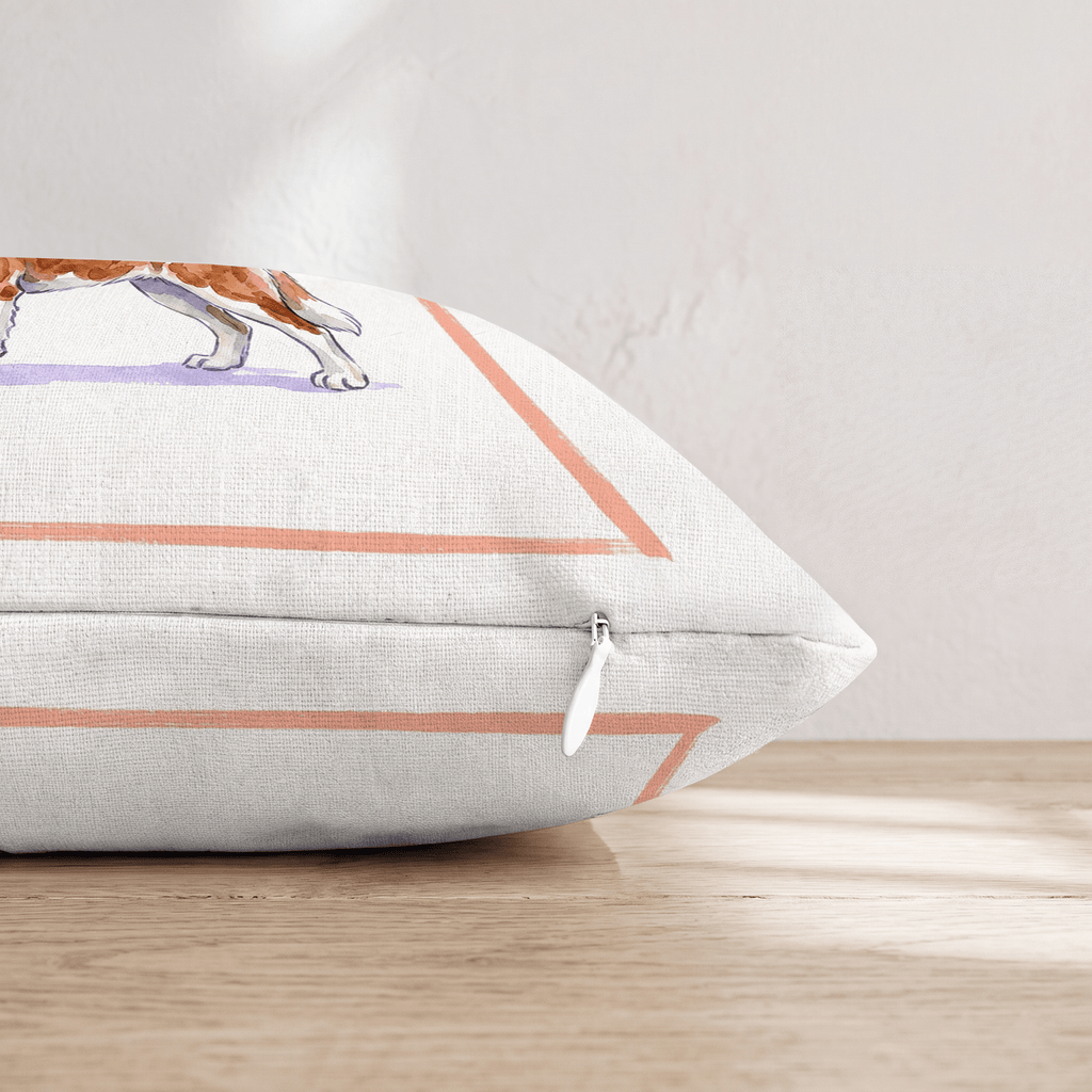 Old Fashioned Saint Bernard Throw Pillow - Hillcroft Home