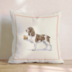 Old Fashioned Springer Spaniel Throw Pillow - Hillcroft Home