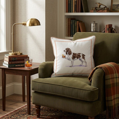 Old Fashioned Springer Spaniel Throw Pillow - Hillcroft Home