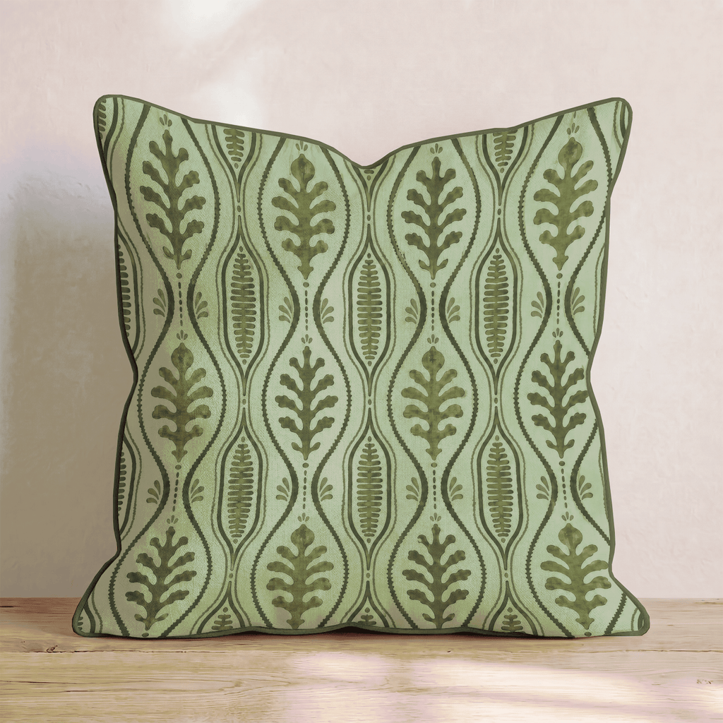 Olive Botanica Throw Pillow throw pillow - Hillcroft Home