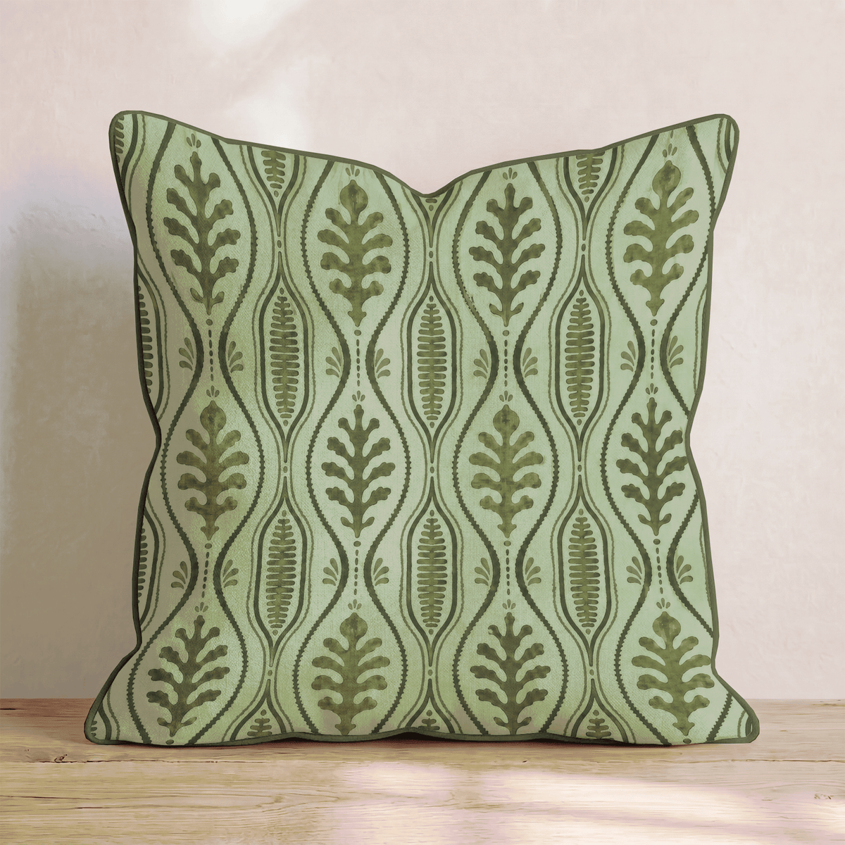 Olive Botanica Throw Pillow throw pillow - Hillcroft Home