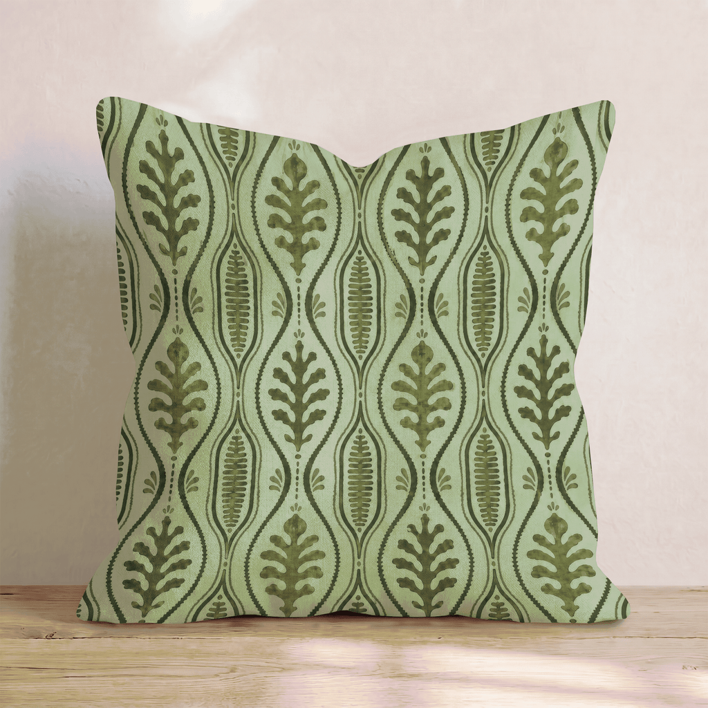 Olive Botanica Throw Pillow throw pillow - Hillcroft Home
