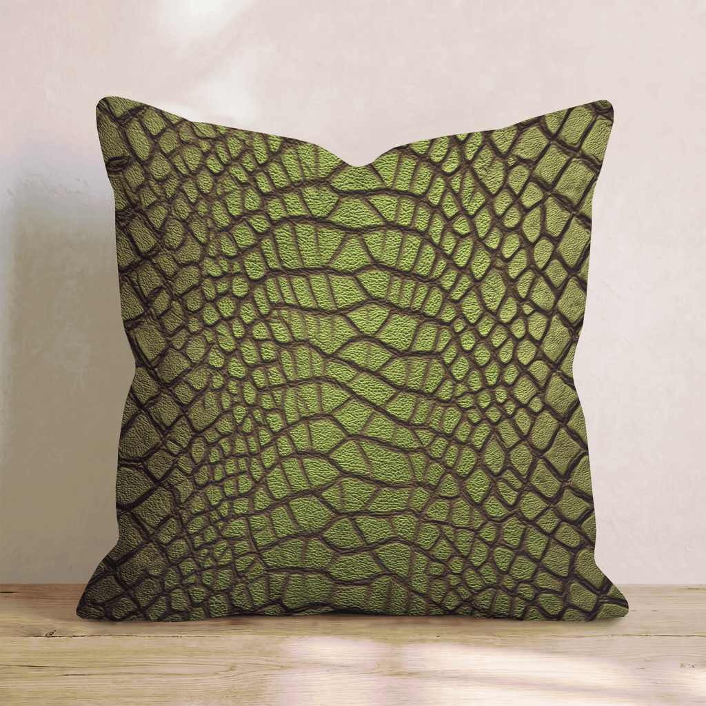 Olive Croc Ridge Throw Pillow - Hillcroft Home