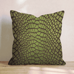 Olive Croc Ridge Throw Pillow - Hillcroft Home