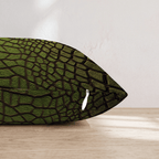 Olive Croc Ridge Throw Pillow - Hillcroft Home