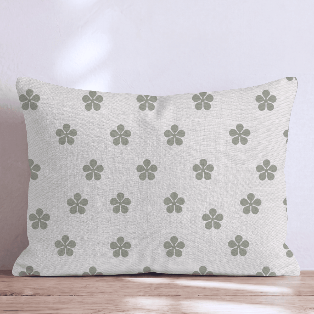 Olive Ditsy Bloom Throw Pillow throw pillow - Hillcroft Home