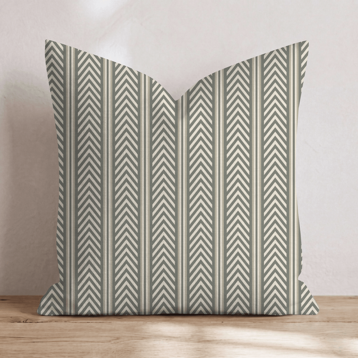 Olive Herringbone Throw Pillow throw pillow - Hillcroft Home