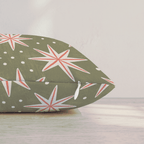 Olive Starlight Throw Pillow throw pillow - Hillcroft Home