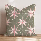 Olive Starlight Throw Pillow throw pillow - Hillcroft Home