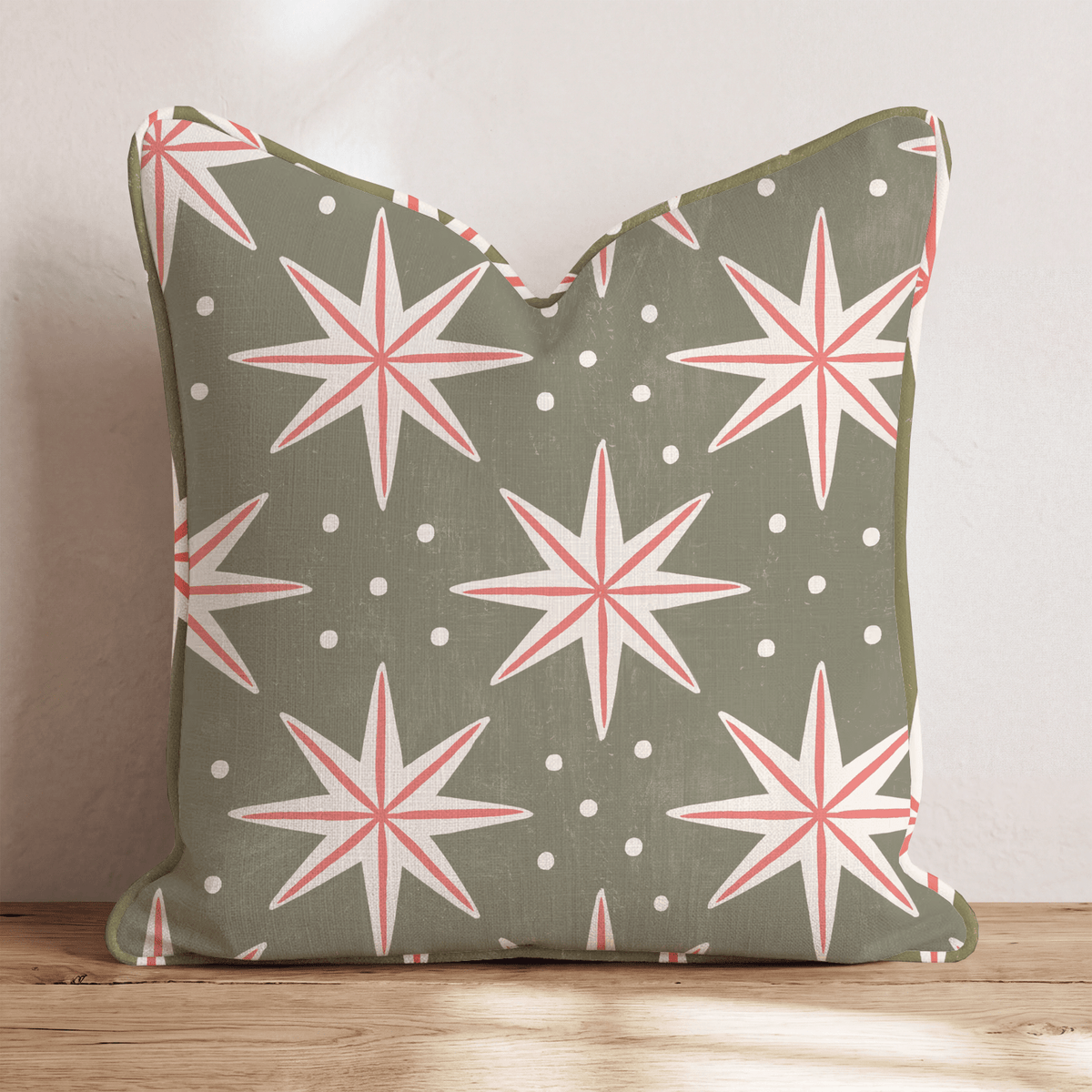Olive Starlight Throw Pillow throw pillow - Hillcroft Home