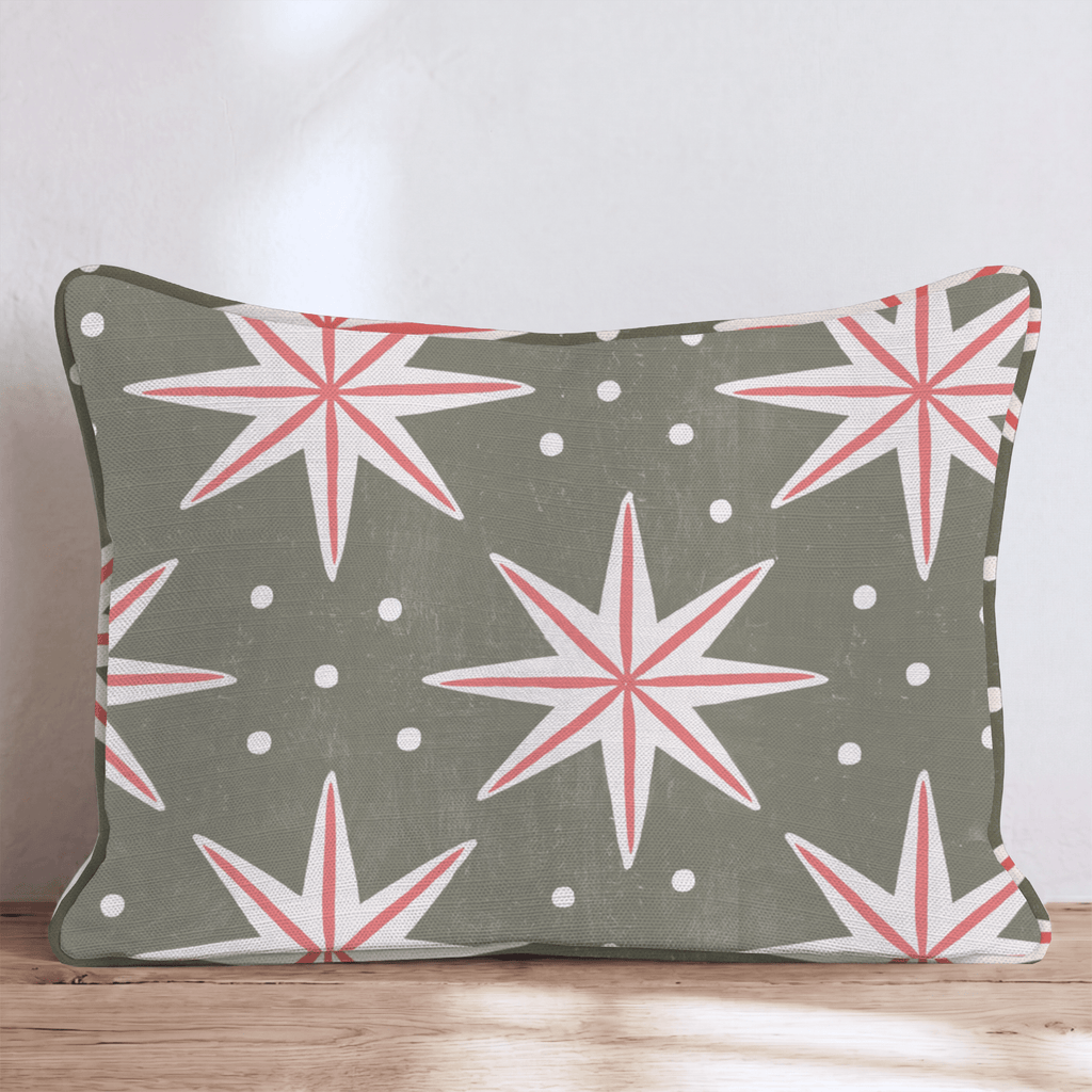 Olive Starlight Throw Pillow throw pillow - Hillcroft Home