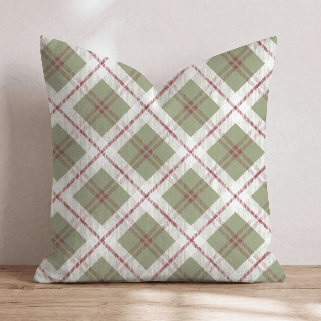 Olive the Other Plaids Throw Pillow throw pillow - Hillcroft Home