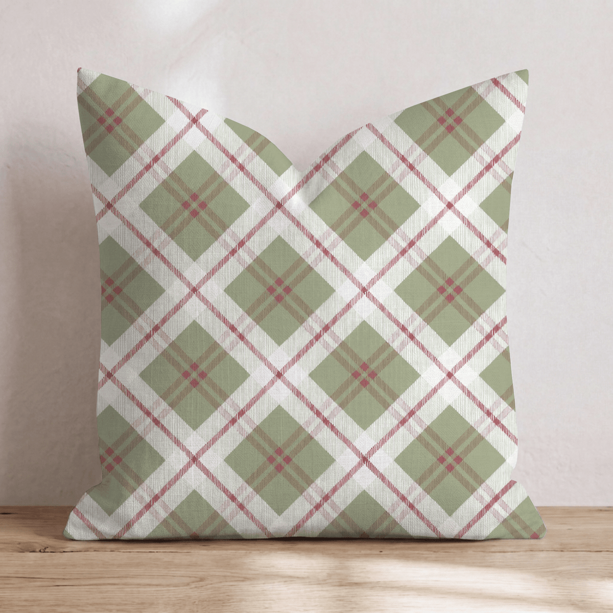 Olive the Other Plaids Throw Pillow throw pillow - Hillcroft Home