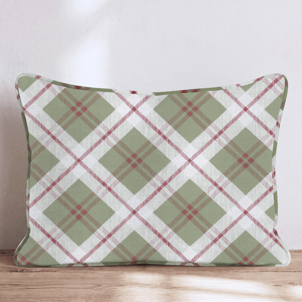 Olive the Other Plaids Throw Pillow throw pillow - Hillcroft Home