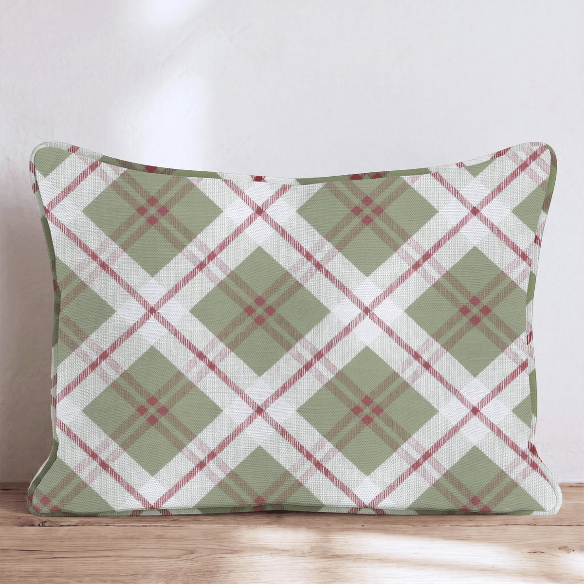 Olive the Other Plaids Throw Pillow throw pillow - Hillcroft Home