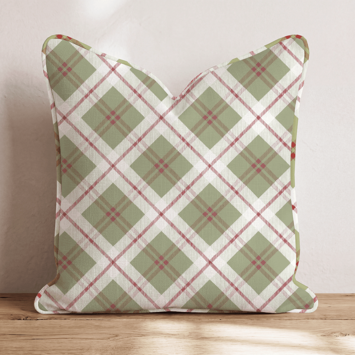 Olive the Other Plaids Throw Pillow throw pillow - Hillcroft Home