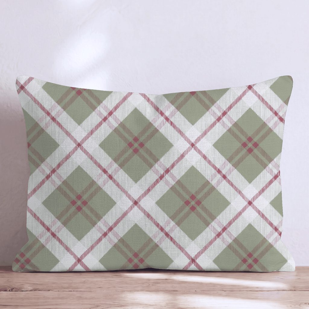 Olive the Other Plaids Throw Pillow throw pillow - Hillcroft Home