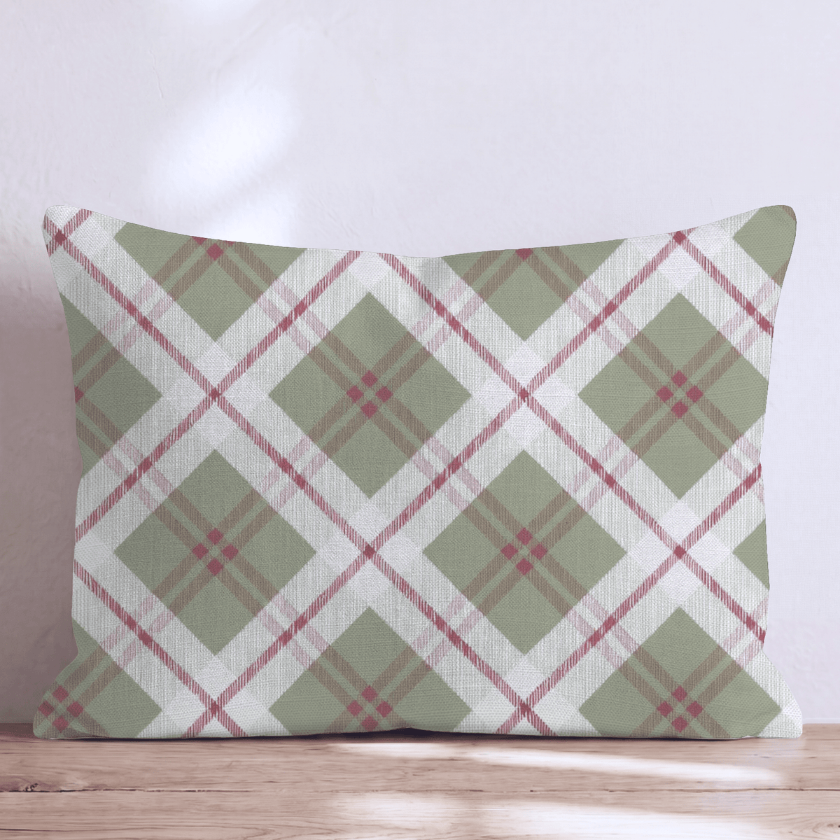 Olive the Other Plaids Throw Pillow throw pillow - Hillcroft Home