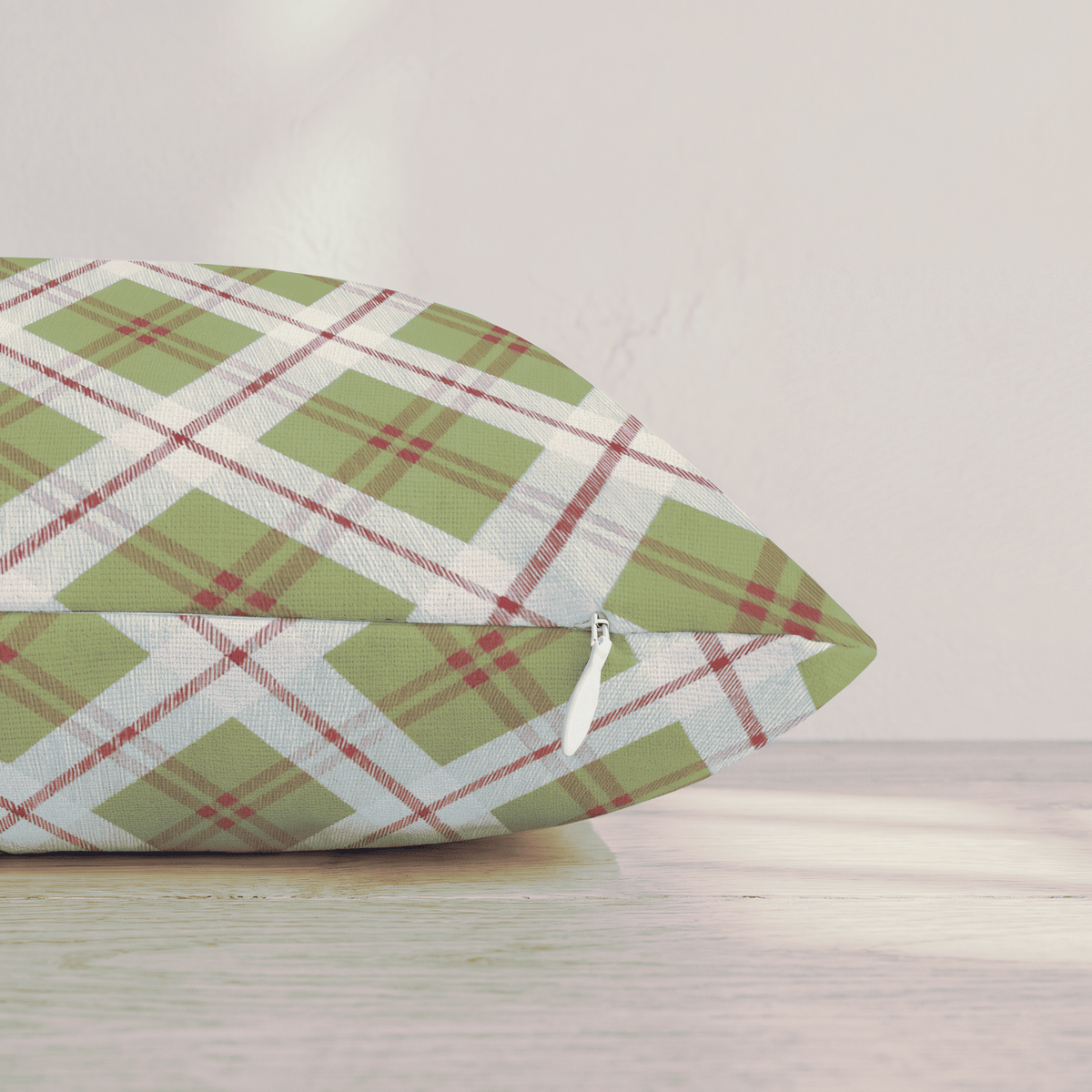 Olive the Other Plaids Throw Pillow throw pillow - Hillcroft Home
