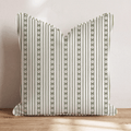 Olive Ticking Blossom Throw Pillow throw pillow - Hillcroft Home