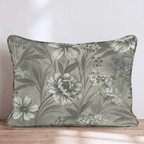 Olive Wildflower Throw Pillow throw pillow - Hillcroft Home